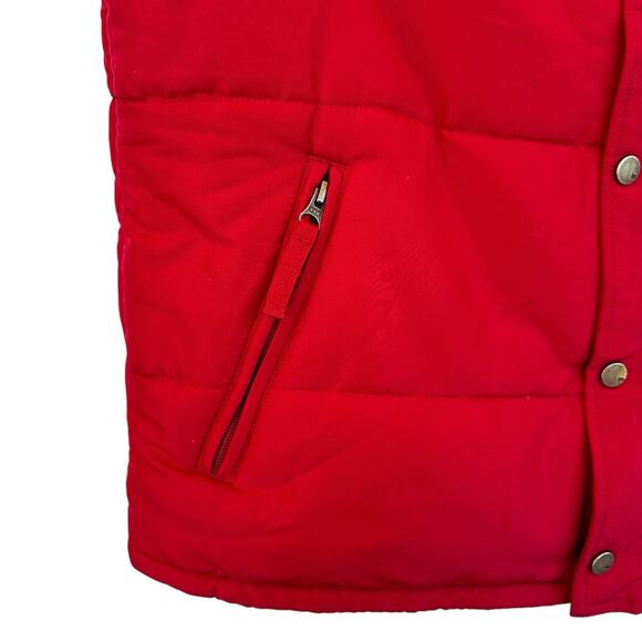 Mens Utility Quilted Vest Large Red Outdoor Workwear Layering Warm Functional - Picture 4 of 12